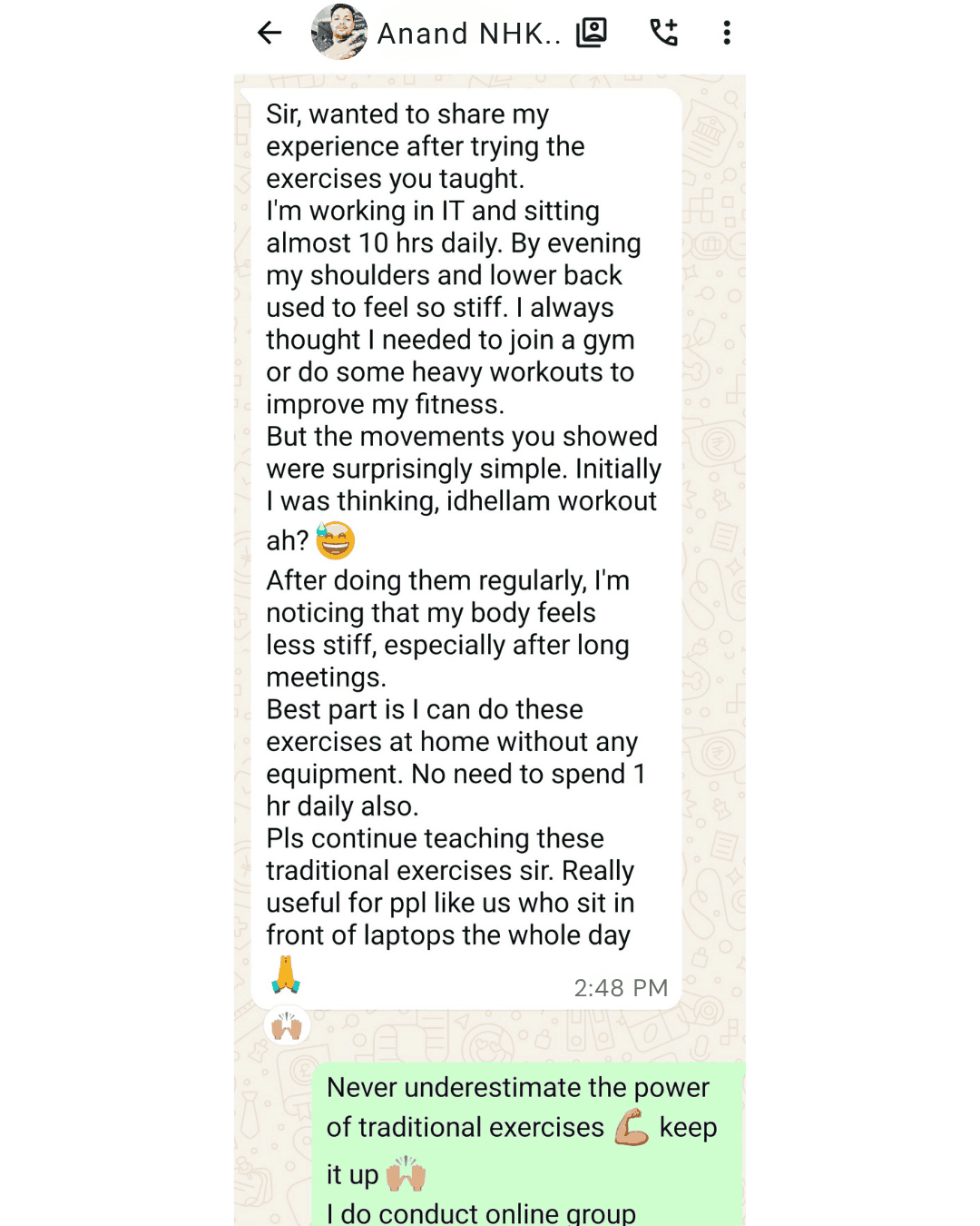 Workshop attendee review 7
