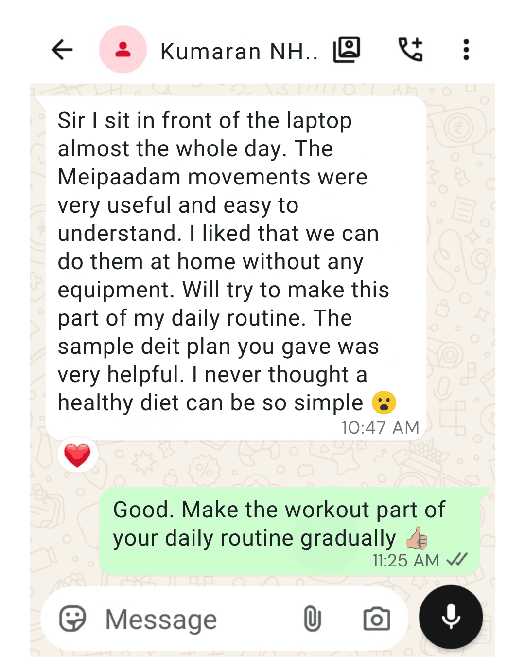 Workshop attendee review 8
